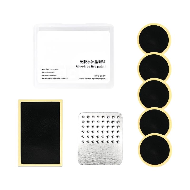 Glueless Bike Tire Puncture Repair Patches Road Bike Tire Puncture Patches for Motorcycle Road Bycicles Easy to Use 1