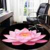 1pc Lotus Flower Chair Carpet for Office, Round Non Slip Durable Large Size Office Carpet, Suitable for Office