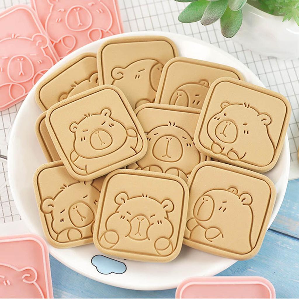 Set Of 10 Lovely Capybara Shaped Cookie Molds Pastries Moulds Perfect For Kids Baking And Family Bonding Time