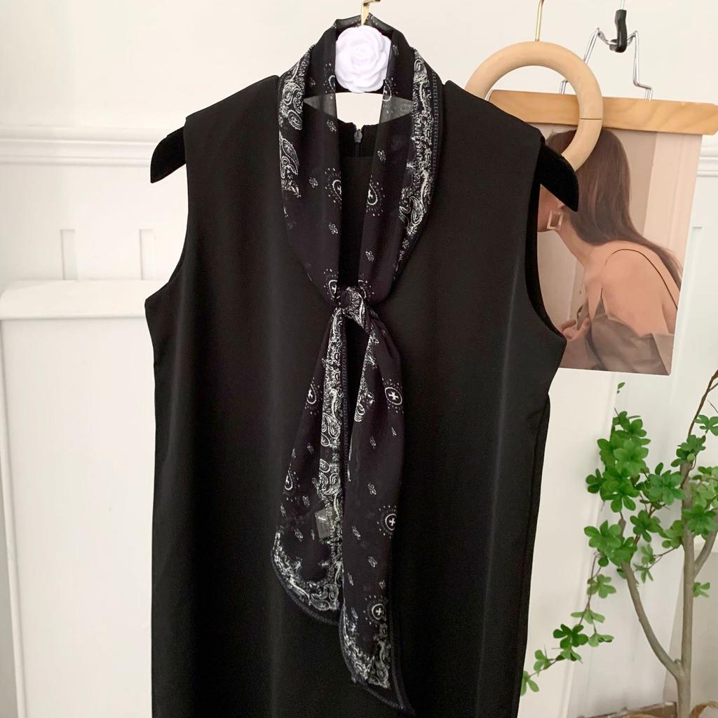 Scarf for Women Versatile Neck Flower Scarf Versatile Striped Headband Hairband Scarf