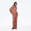 New European and American 100% Lyocell Casual Printed Striped Long-sleeved Trousers Set Comfortable Loungewear TZ1111