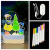 Large DIY Acrylic Luminous Drawing Board for Kids - Easy Erase, Dust-Free Educational Blackboard Set