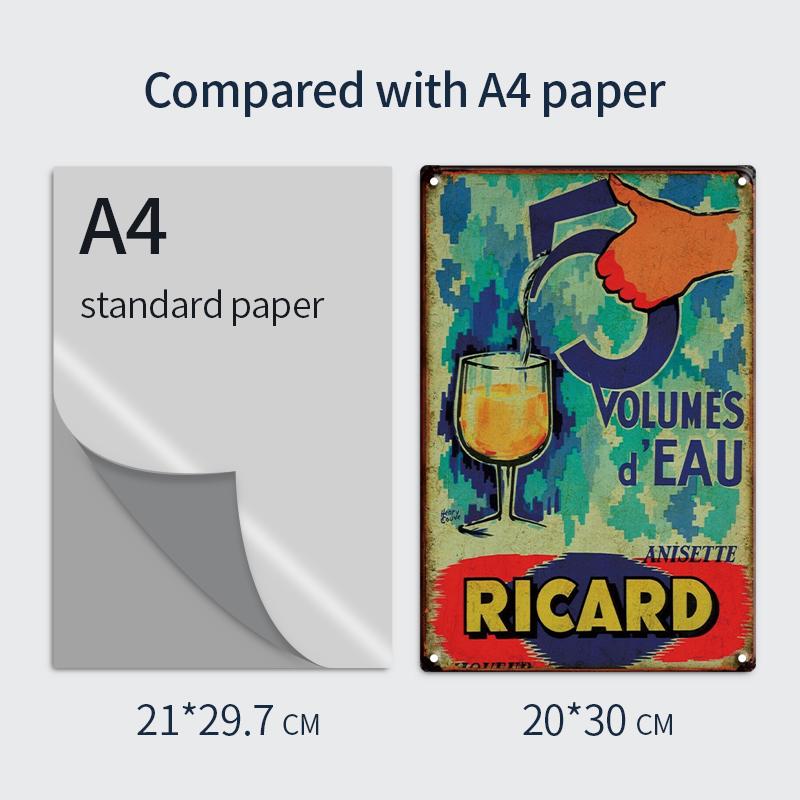 INEED Ricard Bira Retro Metal Tabela Poster Vintage Duvar Posteri Teneke Tabela Dekoratif Duvar Plakası Bar Pub Plak Dekor Aksesuarları