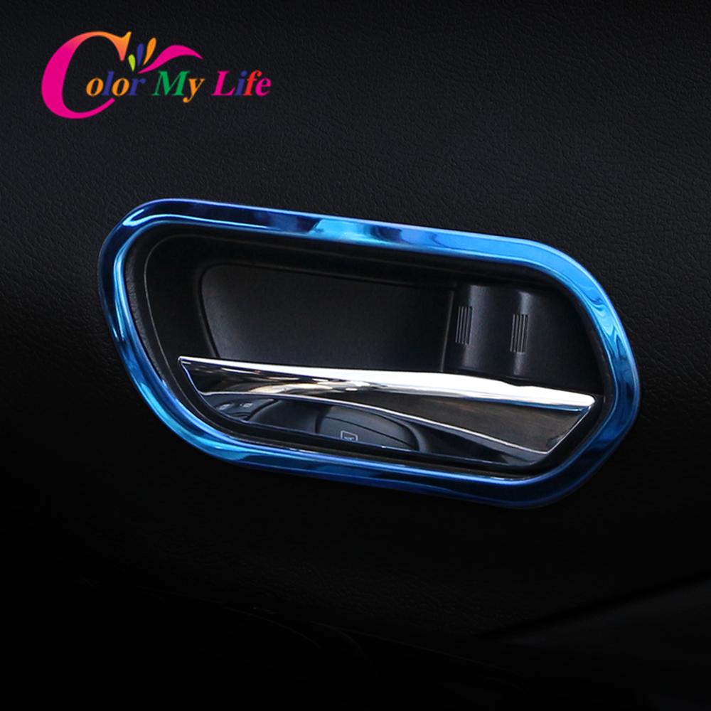 Color My Life 4 buc/set maner interior portiere cuvei garnitură cerc pentru Nissan Kicks 2017 - 2022 ușă din oțel inoxidabil