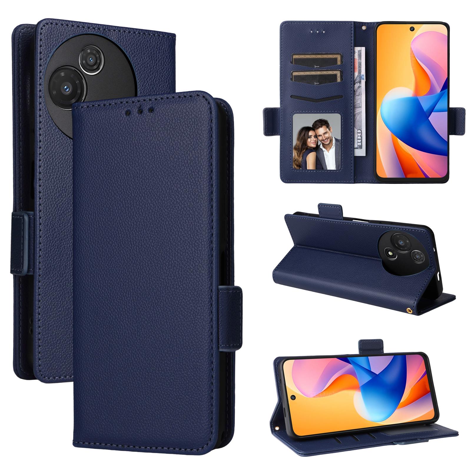 

Чохол-книжка для TCL 60 5G/TCL 60R 5G з PU шкіри, захист всього корпусу з [блокуванням RFID] for TCL 60 5G/TCL 60R 5G темно-синього кольору