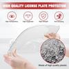 License Plate Protector 2 Pack, Clear License Plate Cover 12.08 * 6.02’’ Universal, Plate Cover For Car Plastics, Car Frame Cover Shield With
