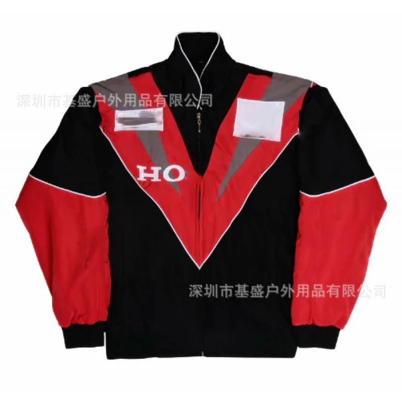 Vintage F1 Racing Embroidered Jacket Cotton Padded Motorcycle Riding Baseball Coat Unisex