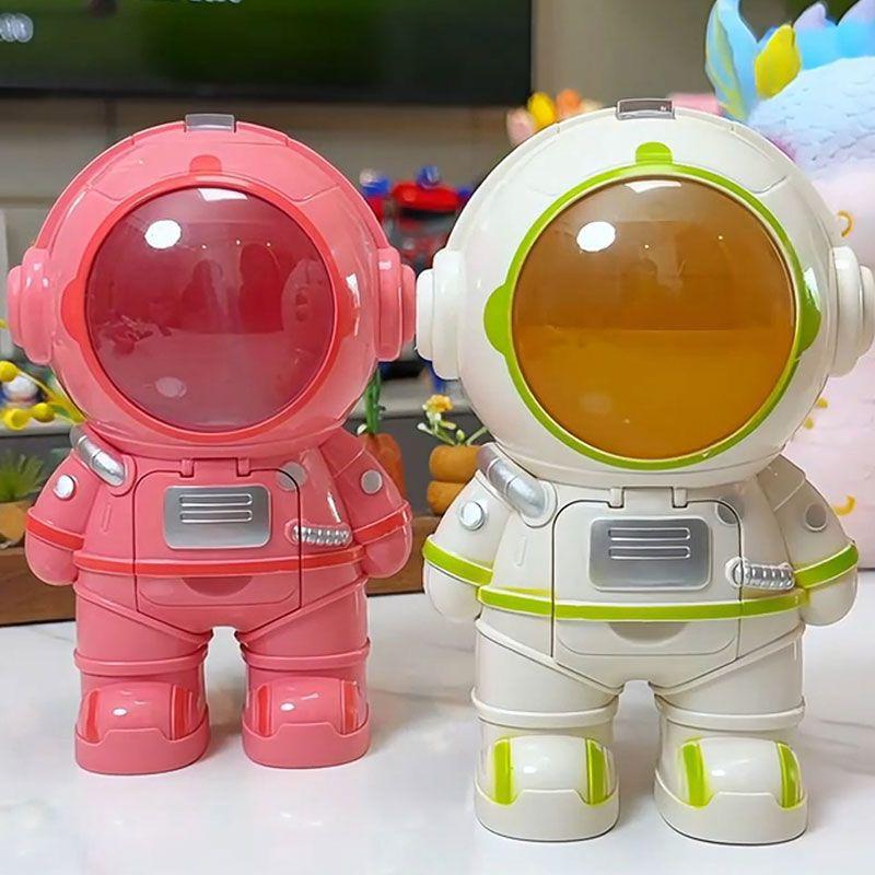 Astronaut Children's Water Cup Creative High Appearance Level Water Bottle Home Cute Summer Kindergarten Straw Water Dispenser