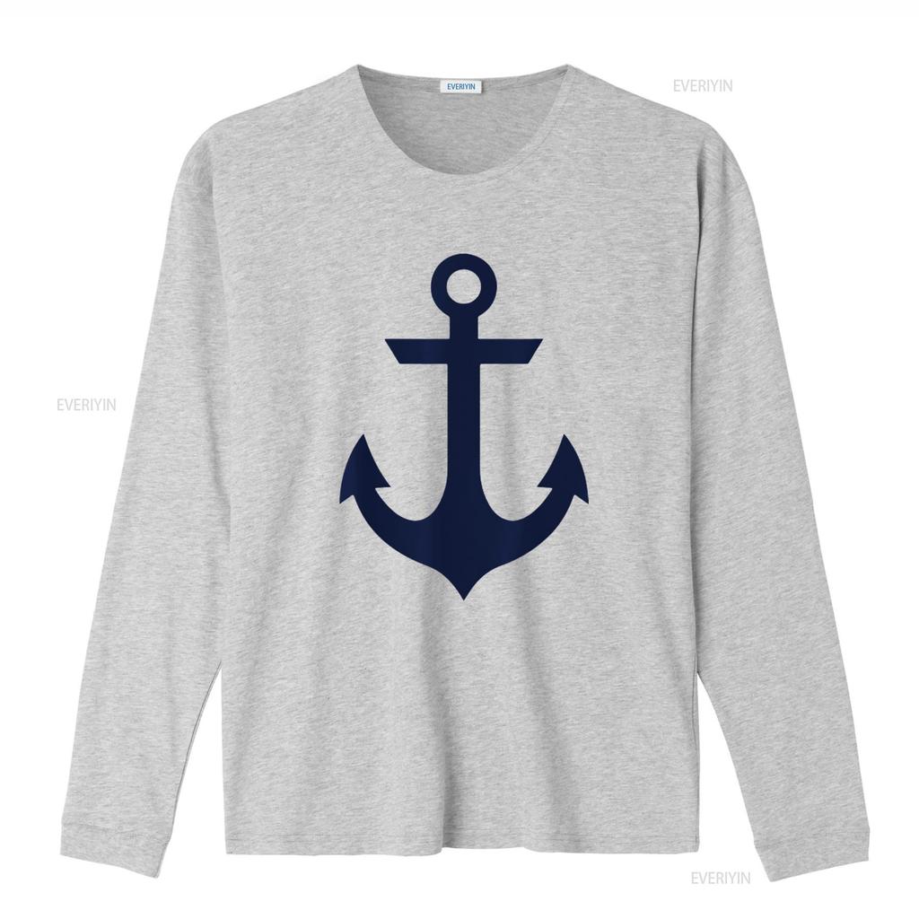 Mens Preppy Nautical Anchor S for Sailors Boaters Yachting T Shirt White Vintage Washed Comfortable Streetwear Stretched