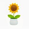 Hand-Knitted Wool Sunflower Bouquet: Perfect Graduation or Teacher's Day Gift