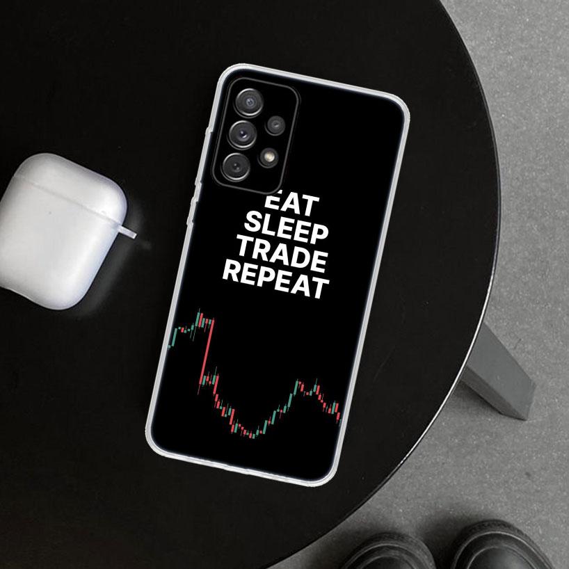 Trade Investment Forex Stock Market Phone Case Cover for Samsung Galaxy A12 A22 A32 A52 A72 A02S A51 A50S A31 A20S A10S Note 20