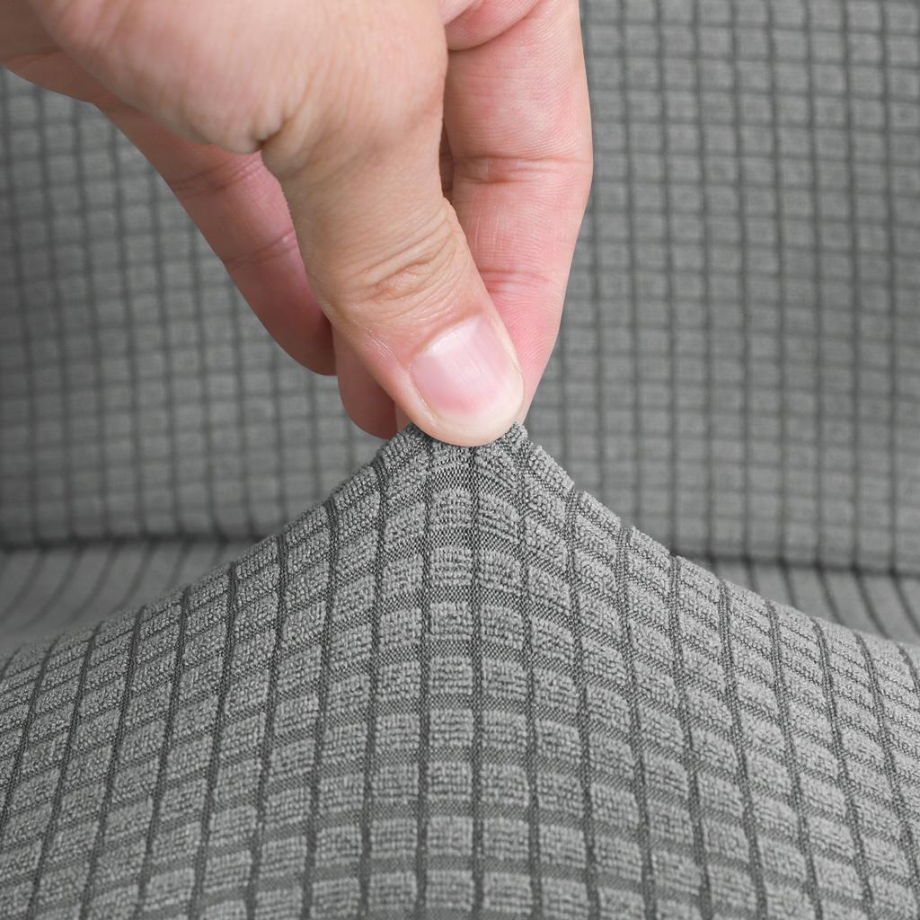Cover For Swivel Office Chair, Light Grey Jacquard
