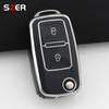 Pink Tpu Car Key Case Cover Shell For Vw Volkswagen Mk4 Bora Golf 4 5 6 Jetta Passat Polo Touran Skoda Octavia Seat 2 3 Buttons