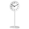 SUOKOMR Desk Clock Alarm Tabletop Metal Easy-to-read Nordic Stylish Simple Continuous Second Hand Silent Battery Modern Round Student Daily Life Room