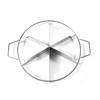 Pancake Cutter Stainless Steel Pie Slicer Rust Proof Cake Divider with Side Handle 6 Grids Pie Cutter Press for Baking