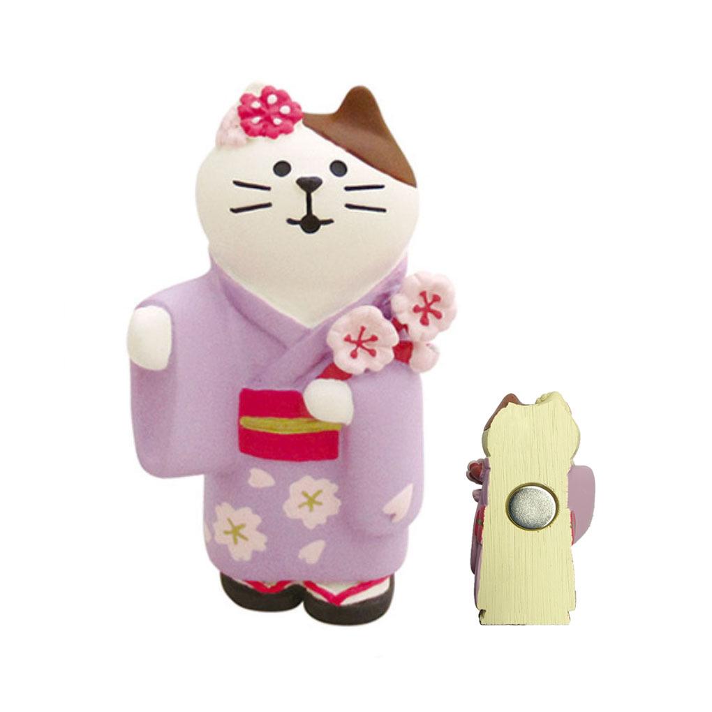 Japanese Cat Magnet: Cute Resin Sticker & Message Clip Toy for Refrigerator Decor