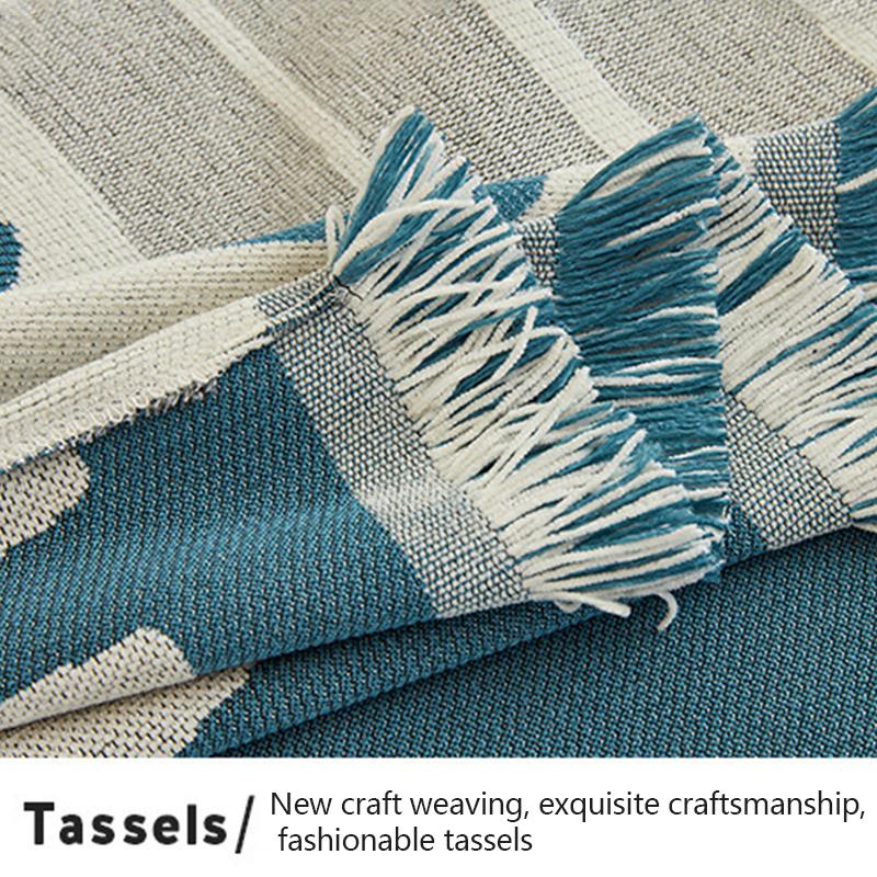 Chenille Sofa Möbel Handtuch Doppelseitig Einfach zu Bedienen Stil Quaste Rand Couch Abdeckung Rutschfest Katzenkratzfest Camping Decke Sofa Abdeckung