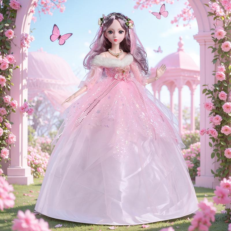 60cm Princess Dress-Up Doll Set for Girls - Perfect Birthday Gift