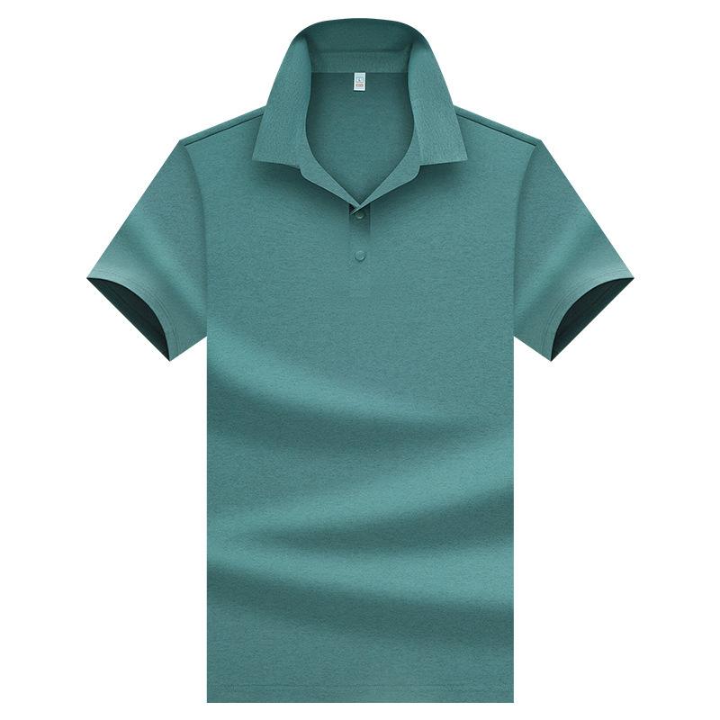 Dmao Kurzarm-POLO-Shirt, atmungsaktives T-Shirt aus reiner Baumwolle für Herren, Business Casual Revers-Oberteil