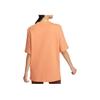 Nike Logo Print Split Hem Round Neck Short Sleeve T-Shirt Women Tops Brown FB8346-225