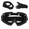 Windproof Goggles Eye Protection Adjustable Strap for Outdoor Cycling Welding MountaineeringBlack Frame Transparent Lens