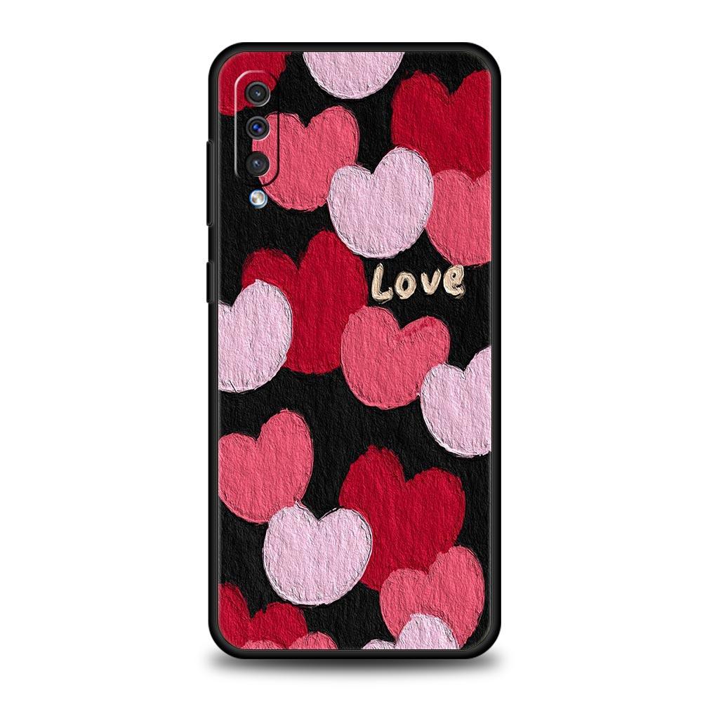 love flower Art Phone Case For Samsung A24 A12 A14 A32 A50 A70 A20E A20S A10S A22 A30 A40 A34 A54 A42 A52 5G A02S A04s Cover