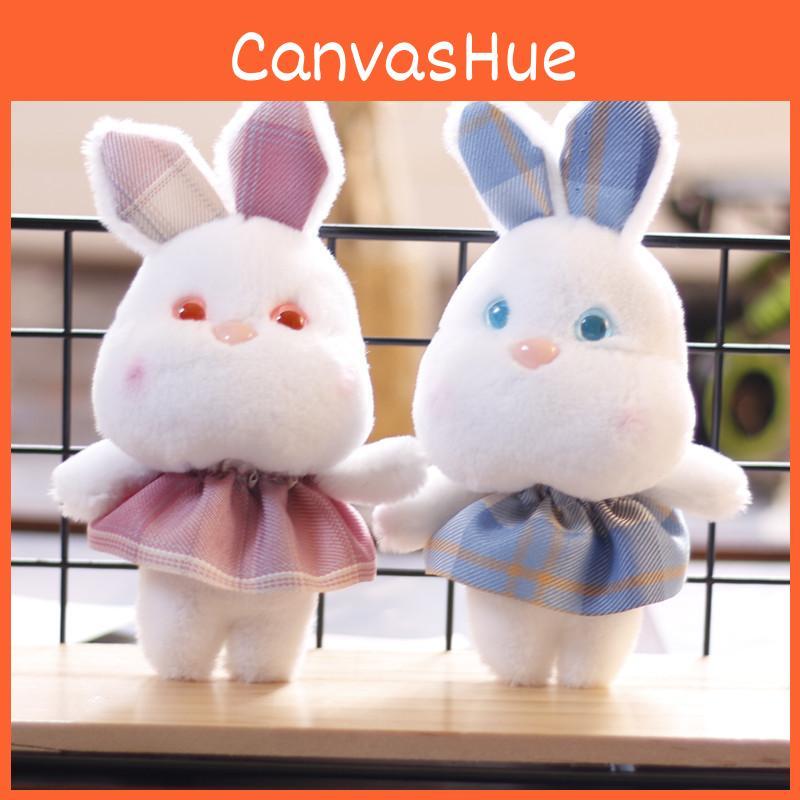 Adorable Small Bunny Plush Toy Cute Rabbit Doll Bag Charm Keychain Accessory Soft Fluffy