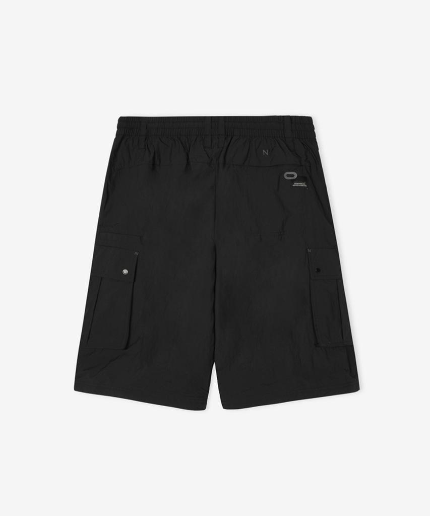Nyuballanseu Nbnvg21513 / Uni Frozen Cotton-Like Cargo Knee-Length Bermuda Shorts (Black)