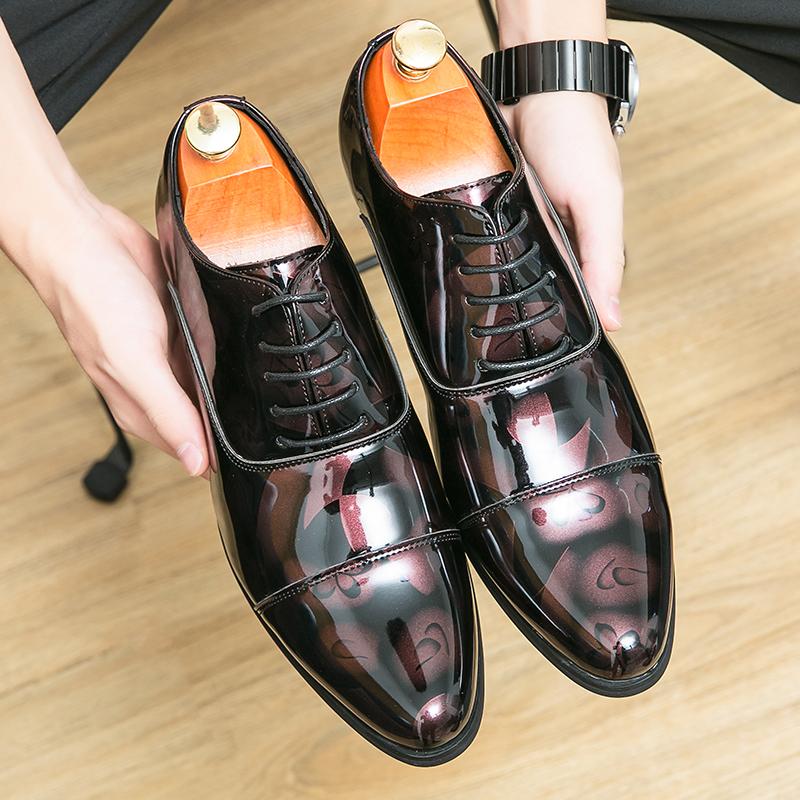 

Джентльменские туфли из лакированной кожи с увеличением роста, коричневые, черные, броги, свадебные, для вечеринки, дизайнерские, мужские, формальные, zapatos hombre 38