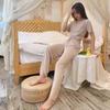 New Women's Solid Color Ice Silk Loungewear Two-Piece Set - Casual Soft Style