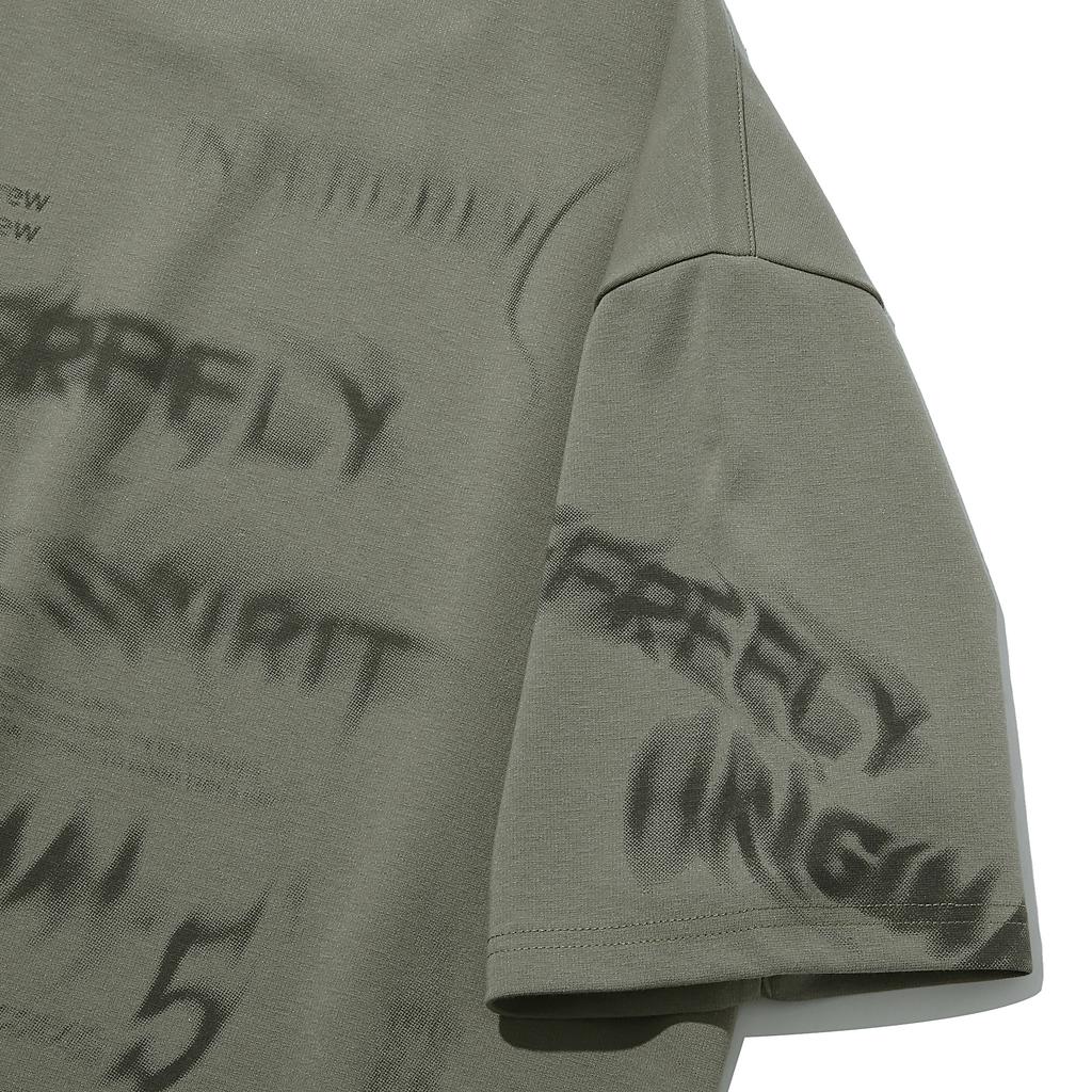INTERCREW Halftone Blur Print Short Sleeve T-Shirt Olive Ita2Tm10Aol