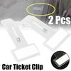 Clip Adhesivo Transparente para Recibo de Coche Factura Certificado Boleto de Estacionamiento Tarjeta de Estacionamiento Temporal Soporte de Plástico para Tickets