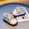 Girls Children's Boots Butterfly Knot Princess Boots 2024 Autumn/Winter New Baby Anti Slip Comfortable Waterproof Short Boots