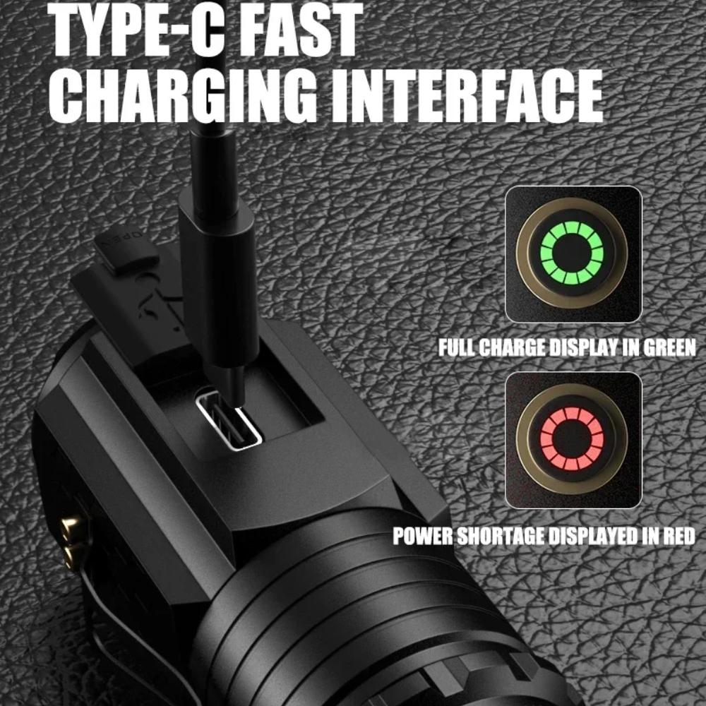 Potente Torcia a 3 LED Ricaricabile USB Torcia Portatile con Magnete 5 Modalità di Illuminazione Multifunzione Luminosa Lampada da Cappello con Clip