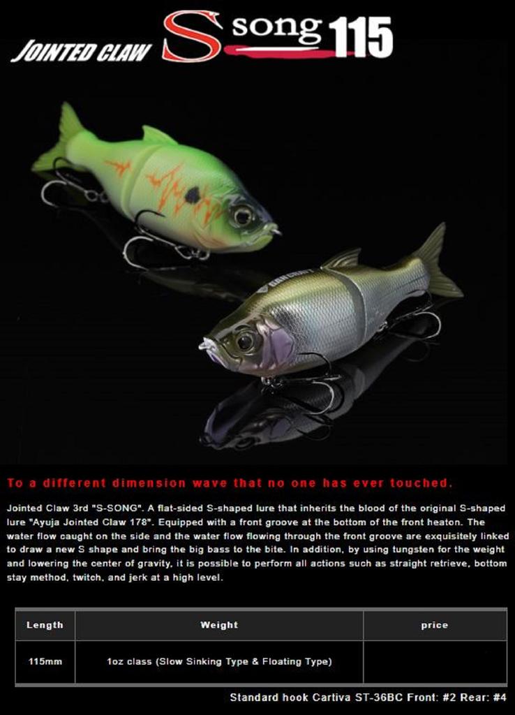 Gan Craft Song 115 Floating Jointed Lure 10 (4203)