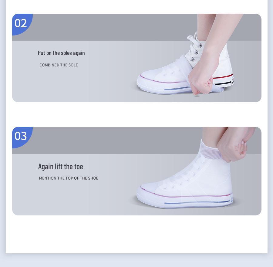 Unisex Waterproof Non-Slip Silicone Rain Boots - Durable, Thickened, and Wear-Resistant for Rainy Days