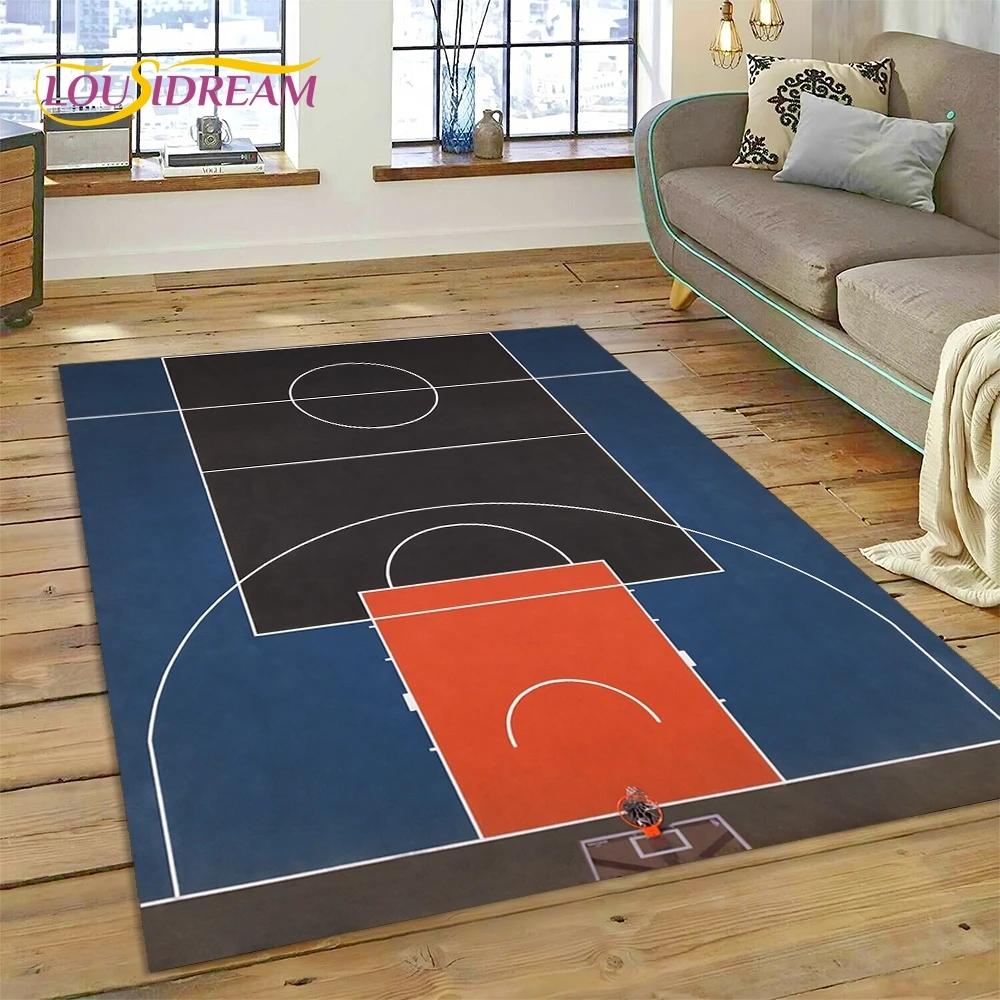 Rama boiska do koszykówki Dywan z kreskówek do sypialni, salonu, dekoracji sofy, duża dekoracja podłogi dla dzieci