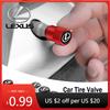 Interior Stickers 4Pcs Car Styling Metal Wheel Tire Valve Caps Dust Accessories For F SPORT Plug-in Hybrid ES UX 300e GX L