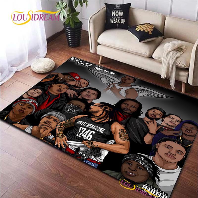 Music Star Rectangle Hip-Hop Carpet for Living Room Bedroom Rug Kitchen Kids Door Unslip Floor Mats Gift Photography Props Rug