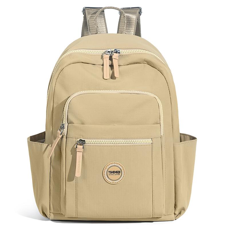 Minimalist Nylon Backpack for Women Large Capacity School Bag Casual Travel Daypack Purse