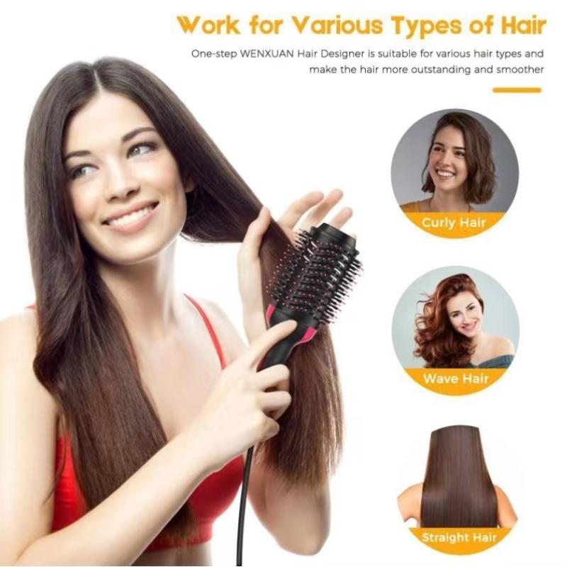 Hair Dryer  Air Brush Styler And Volumizer Hair Straightener Curler Comb Roller One Step Electric Ion Blow Dryer Brush