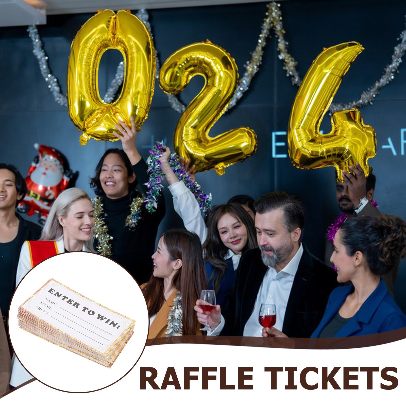 

50Pcs Blank Raffle Tickets Entry Cards Space Name Email Phone Number Fields for Raffles Door Prize Events Fundraising other