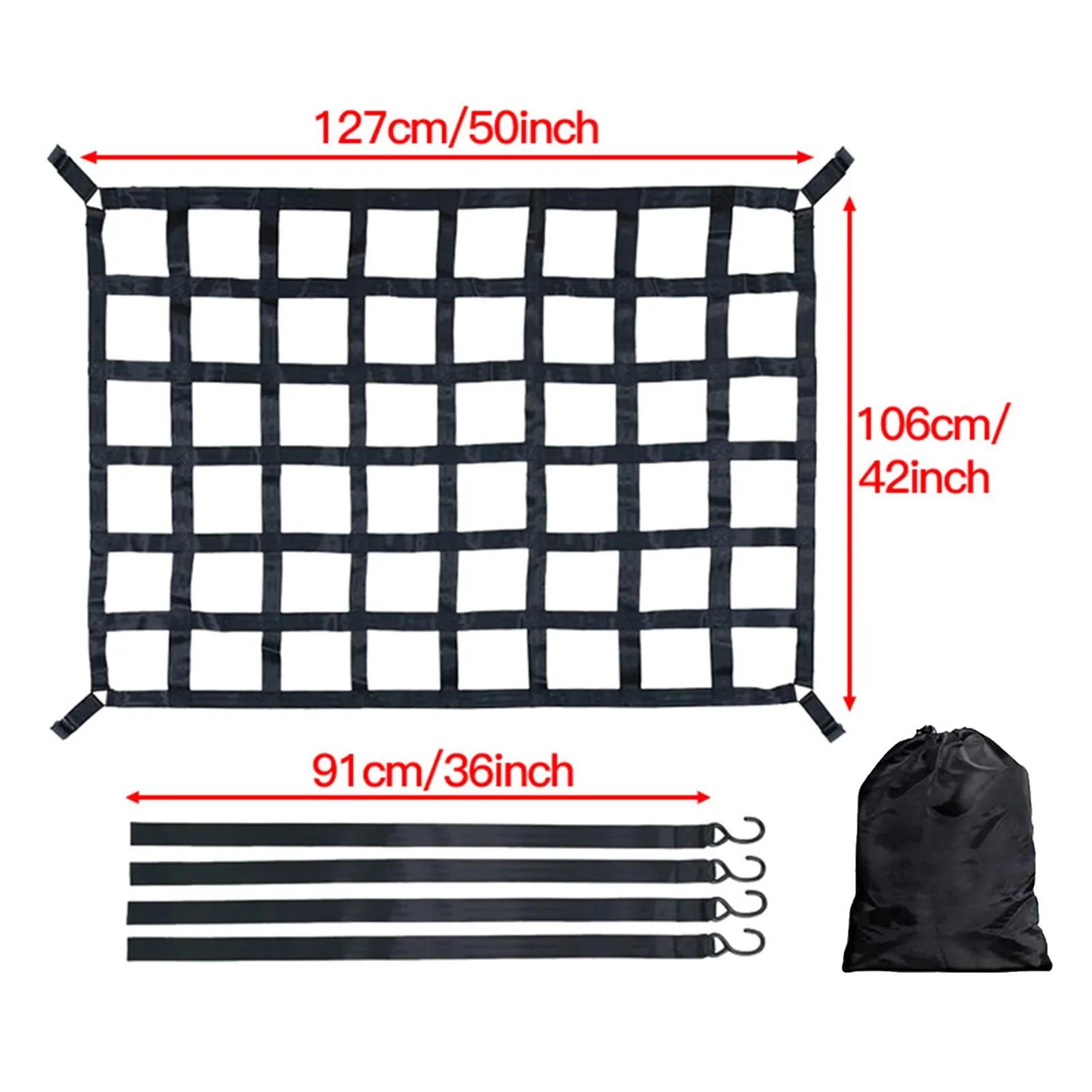 

PVC Webbing Cargo Net for Car Roof Heavy Duty Truck Pickup SUV Van Roof Rack Safety Control Net Vehicle Modification Accessories