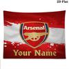 Arsenal F Custom Name Wall Tapestry Aesthetic Wall Hanging Printed Fabric Blanket Decorative Tapestries for Bedroom Living Room Home Decor