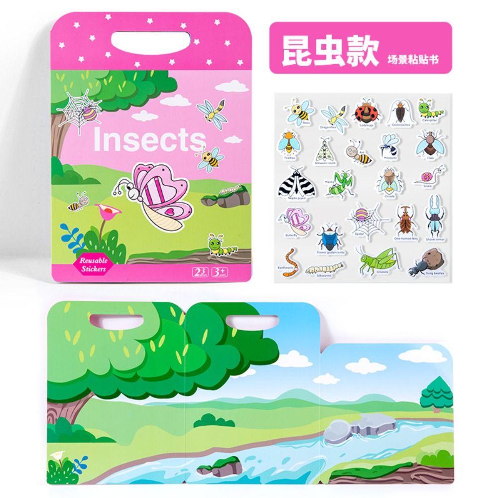 Reusable Children Scene Stickers Multiple Scenarios Reusable Sticker Book  Children