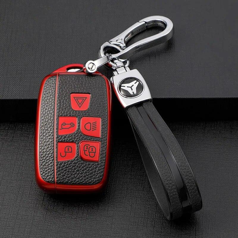 Leather TPU Car Key Cover Case Shell Holder for Land Rover Range Rover Sport Evoque Freelander2 For Jaguar XF XJ XJL XE C-X16