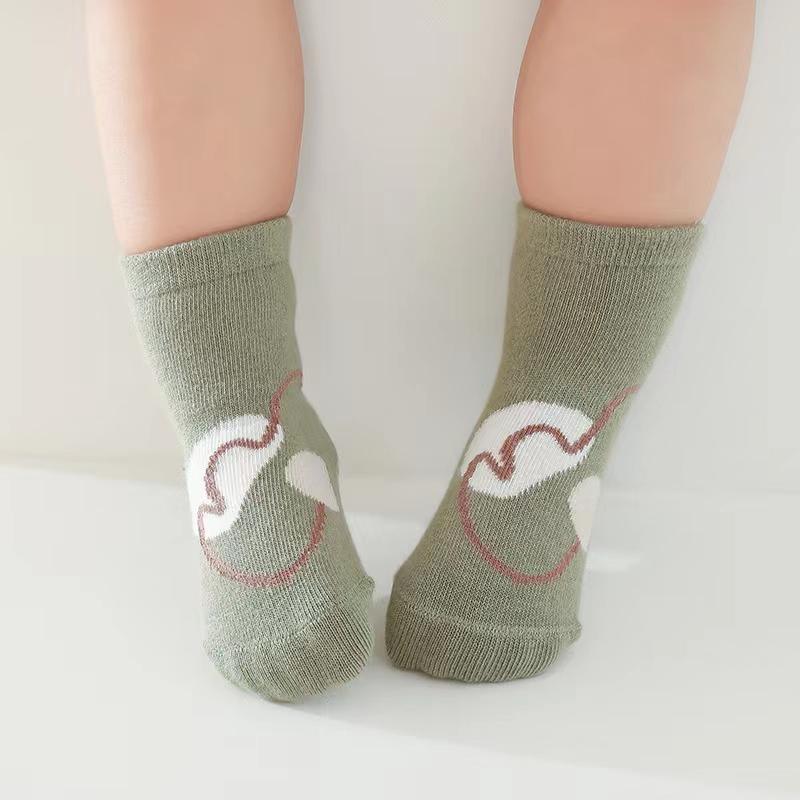 5 Pairs Baby Floor Socks Cute Cartoon Short Cotton Socks Toddler Anti Slip Kawaii Unisex Kids Accessories for Girls Boys