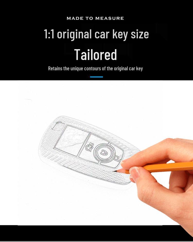 Ford Model A Carbon Fiber Pattern TPU Car Key Protective Case