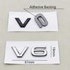 1pc 3D ABS Chrome Black Logo V6 Car Sticker Fender Trunk Emblem Badge For Volkswagen VW Touareg CC Arteon Golf R32 Accessories