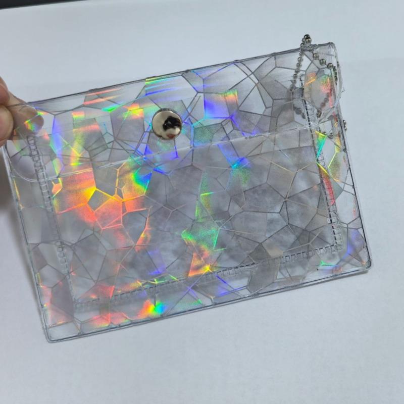 1Pc Transparent ID Credit Card Organizer Bag Waterproof Keys Coin Purse Earphone Cable Storage Bag Mini Wallet Organizer Case